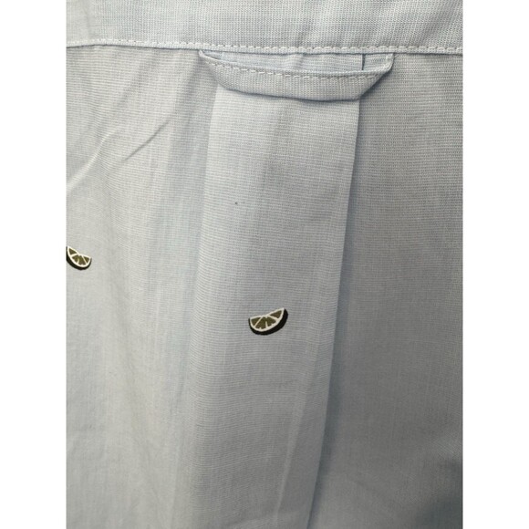 NWT Mens Button Up Shirt 2XLT Tall Lime Print Drinking Margaritas Summer Costal - Picture 9 of 14